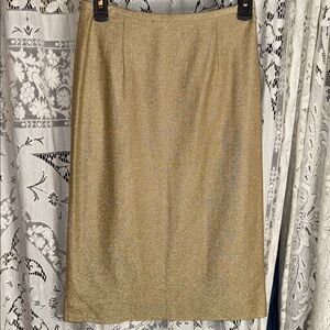 Vintage Koret of Calif gold‎ metallic skirt